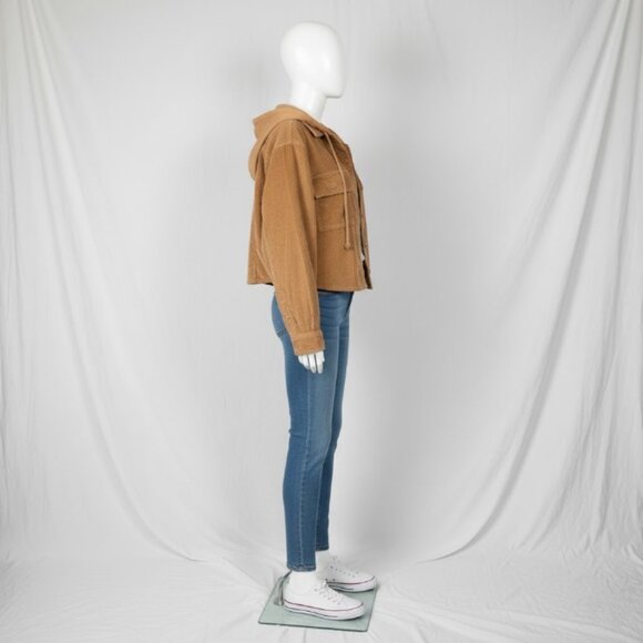 American Eagle Women's Corduroy Hooded Utility Jacket XL - Picture 3 of 16